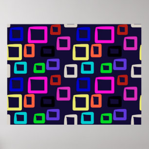Poster Peinture géométrique carré, graphisme design trans
