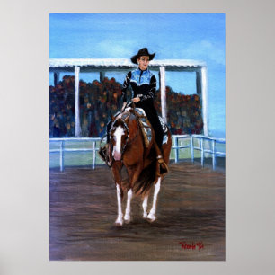 Poster Peinture Horse Western Pleasure Portrait