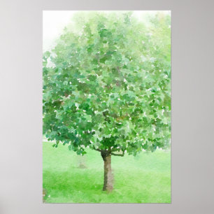 Poster Peinture impressionniste Abstraite à l'aquarelle a