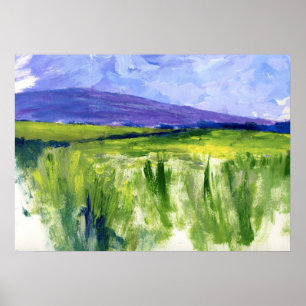 Poster Peinture irlandaise à flanc de colline