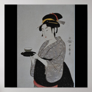 Poster Peinture japonaise ancienne vers 1793