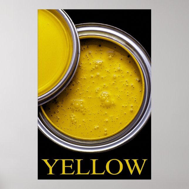 Poster Peinture jaune (Devant)