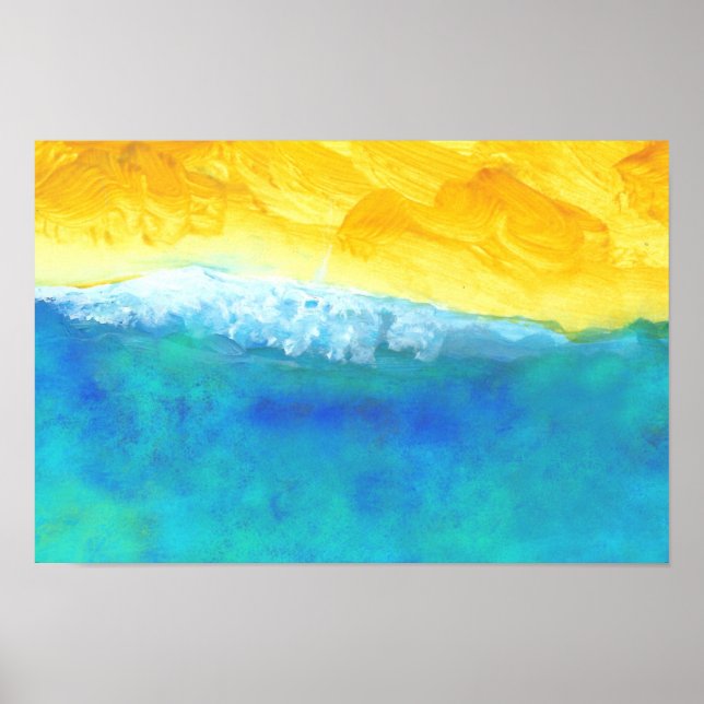 Poster Peinture marine Abstraite audacieuse et vivante (Devant)