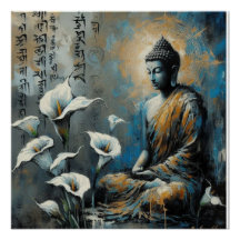 PEINTURE MÉTALLIQUE BOUDDHA ART #1