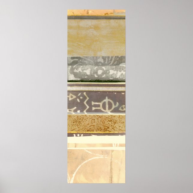 Poster Peinture Motif Tribale contemporaine (Devant)