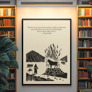 Poster Peinture murale minimaliste - Verset biblique Impr