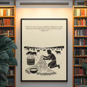Poster Peinture murale minimaliste - Verset biblique Impr