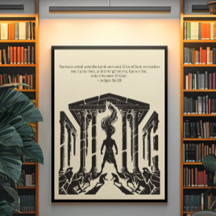 Poster Peinture murale minimaliste - Verset biblique Impr