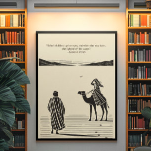 Poster Peinture murale minimaliste - Verset biblique Impr