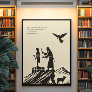 Poster Peinture murale minimaliste - Verset biblique Impr