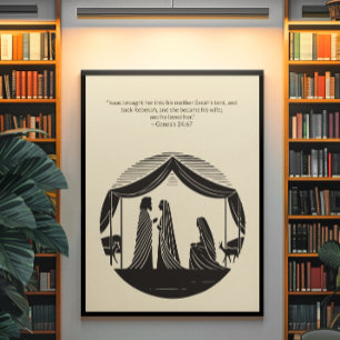 Poster Peinture murale minimaliste - Verset biblique Impr