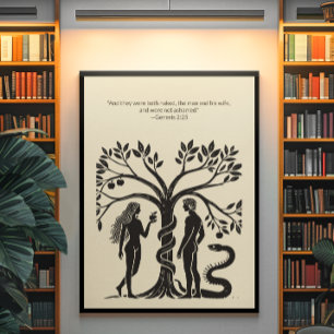 Poster Peinture murale minimaliste - Verset biblique Impr