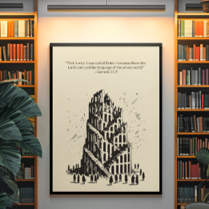 Poster Peinture murale minimaliste - Verset biblique Impr