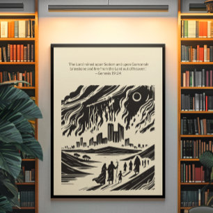 Poster Peinture murale minimaliste - Verset biblique Impr