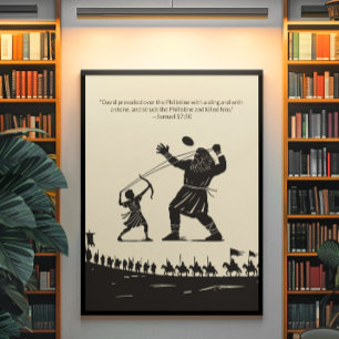 Poster Peinture murale minimaliste - Verset biblique Impr