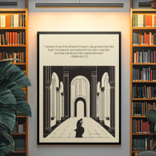 Poster Peinture murale minimaliste - Verset biblique Impr