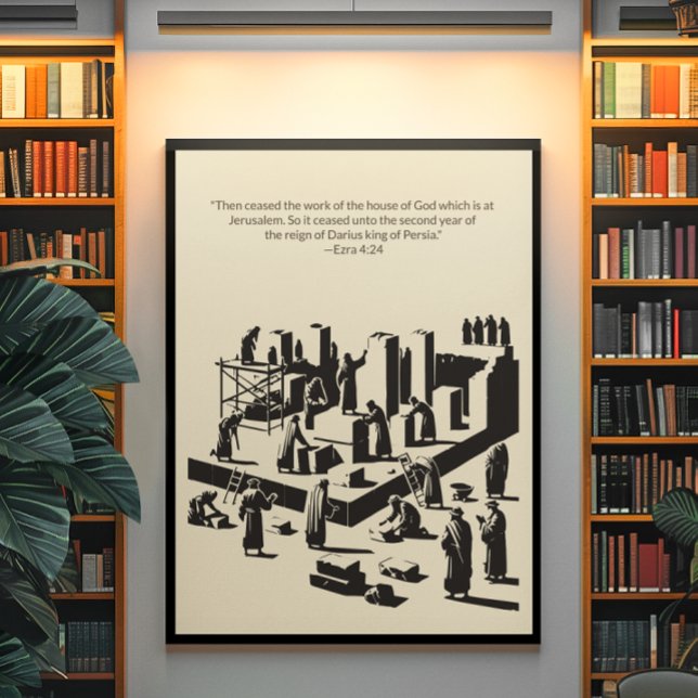 Poster Peinture murale minimaliste - Verset biblique Impr (Créateur téléchargé)