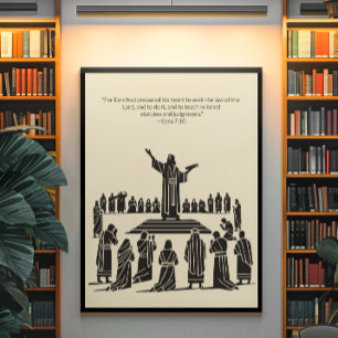 Poster Peinture murale minimaliste - Verset biblique Impr