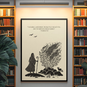 Poster Peinture murale minimaliste - Verset biblique Impr