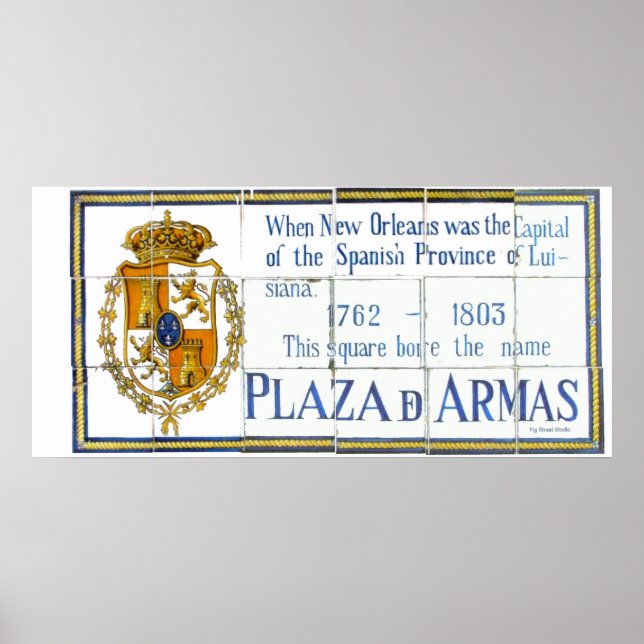 Poster Peinture murale Plaza De Arms (Devant)