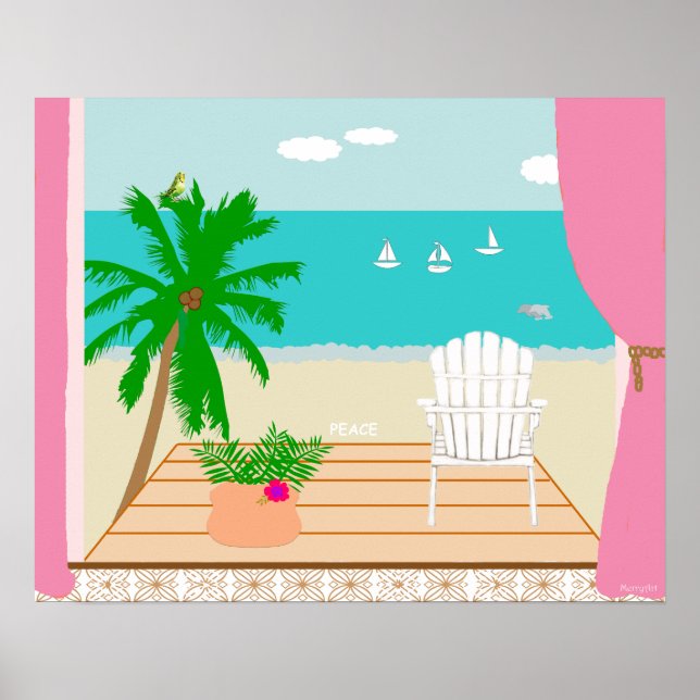 Poster Peinture numérique originale "Paix" (Devant)