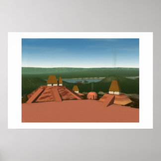 Poster Peinture Ocmulgee Mounds