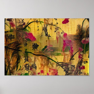 Poster Peinture orientale. style japonais