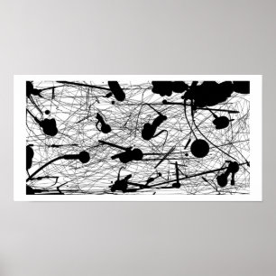 Poster Peinture originale en tache noire