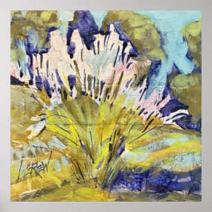 Poster Peinture Panaches d'herbe sauvage / Artiste Larry 