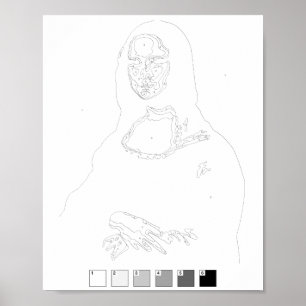 Poster Peinture par numéros : Mona Lisa