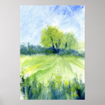 Peinture paysage aquarelle