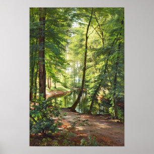 Poster Peinture Paysage du ruisseau forestier Aagaard