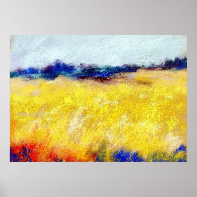 Poster Peinture Paysage impressionniste (Devant)