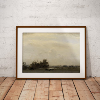 Poster Peinture Paysage Vintage Moody Wall Art