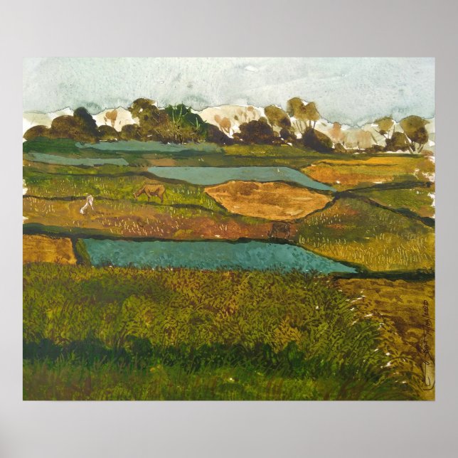 Poster Peinture paysagère (Devant)