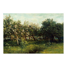 Peinture paysagère des vergers