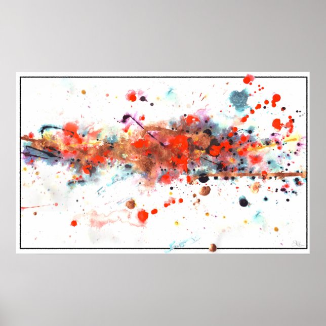Poster Peinture rayée (Devant)