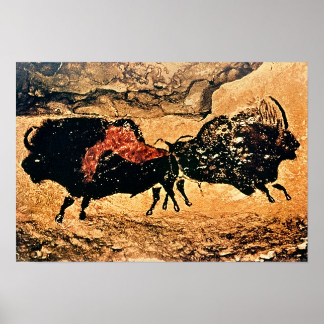 Poster Peinture rocheuse de bison, c.17000 av. (Devant)