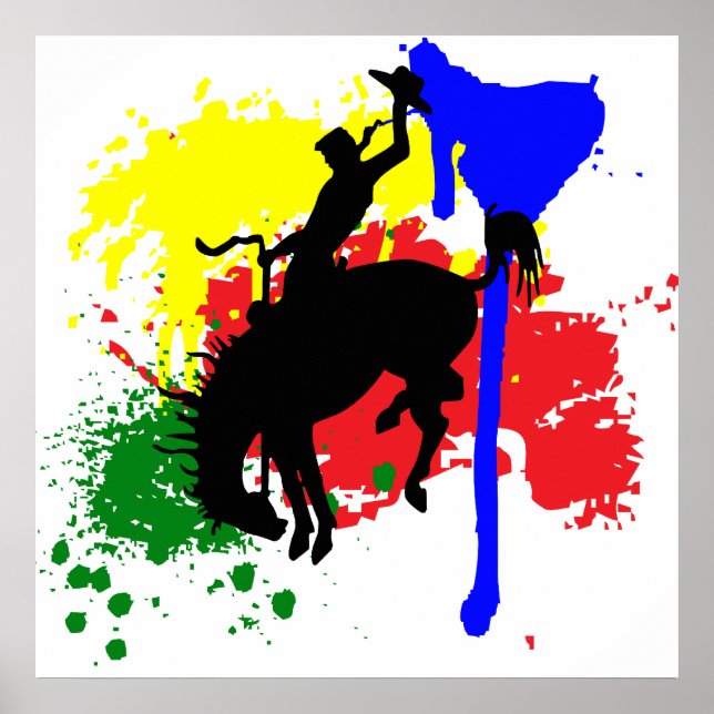 Poster Peinture rodéo (Devant)