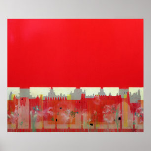 Poster Peinture rouge