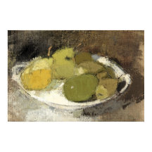 Peinture sur la vie morte des fruits
