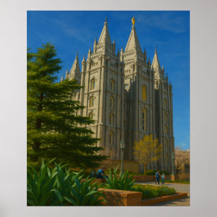 Poster Peinture Temple Salt Lake #1™ LDS Wall Art