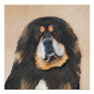 Poster Peinture Tibétaine Mastiff - Joli art original chi