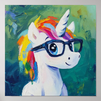 Poster Peinture Unicorne