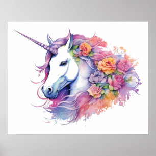 Poster Peinture Unicorne