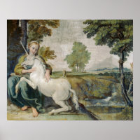 Peinture Unicorne vintage