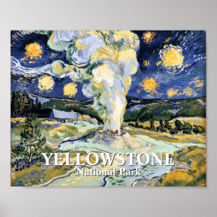 Poster Peinture vintage de Van Gogh Yellowstone Old Faith