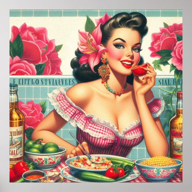 Poster Peinture vintage en latina (Devant)