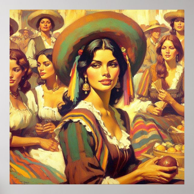 Poster Peinture vintage Latina (Devant)
