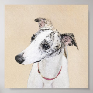 Poster Peinture Whippet - Jolie art original chien